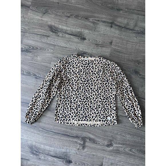 Zara kids 13-14 long sleeve cheetah print top 0251 - Picture 1 of 5